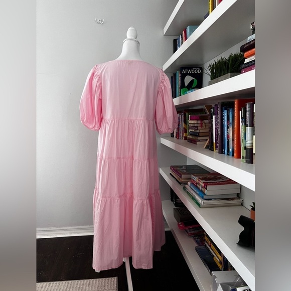 The Tiny Tassel Pink Tiered maxi dress size medium - Picture 6 of 12